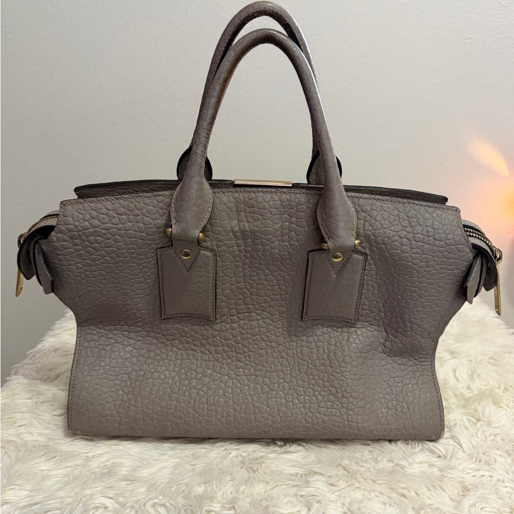 Burberry gray Leather Satchel - Picture 3 of 16